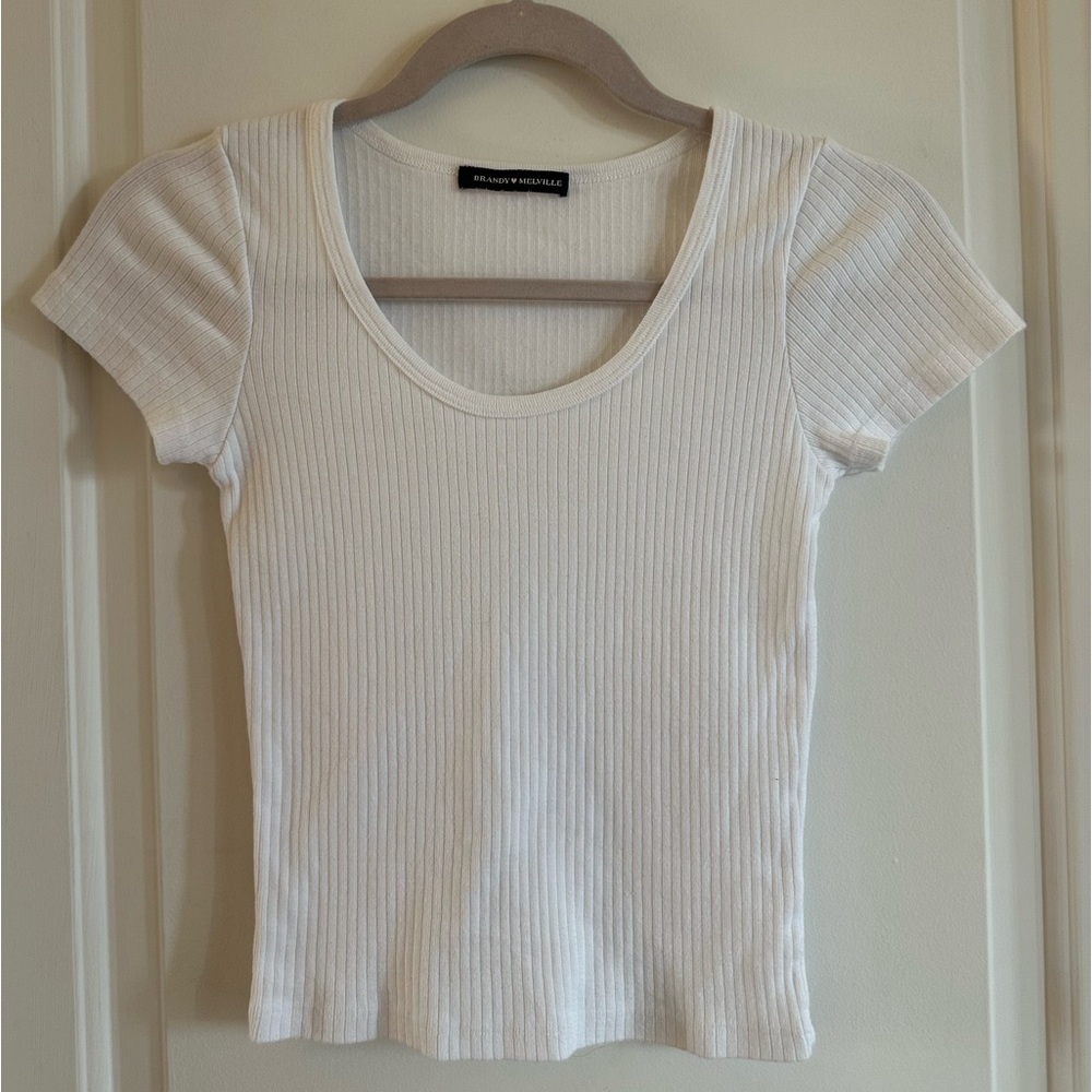 White Crop Tee